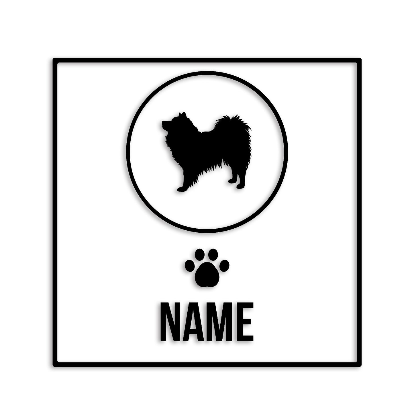 スピッツ 文字入れ可能 ペット 犬 カッティング ステッカー (st-151-38)