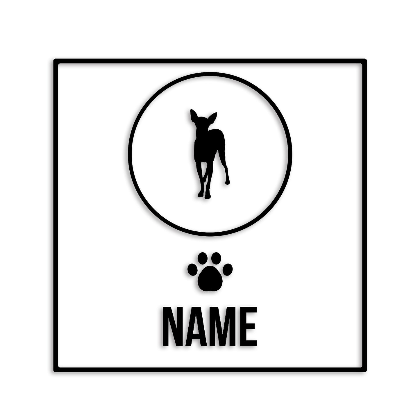 イタリアングレーハウンド 文字入れ可能 ペット 犬 カッティング ステッカー (st-151-4)