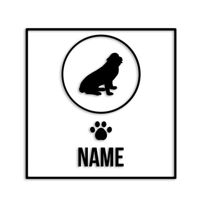 セントバーナード 文字入れ可能 ペット 犬 カッティング ステッカー (st-151-41)