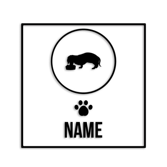 ダックスフンド 文字入れ可能 ペット 犬 カッティング ステッカー (st-151-44)