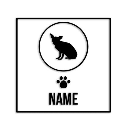 チワワ 文字入れ可能 ペット 犬 カッティング ステッカー (st-151-51)