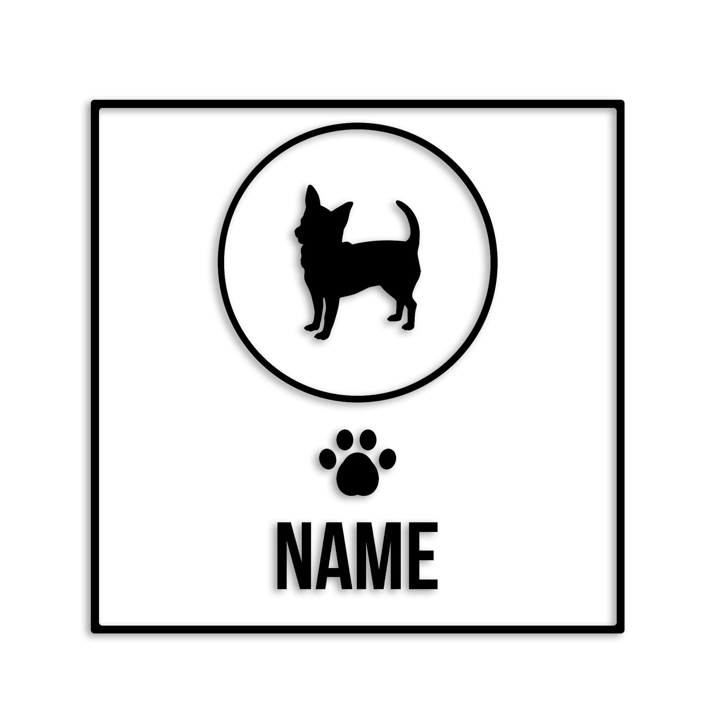 チワワ 文字入れ可能 ペット 犬 カッティング ステッカー (st-151-53)