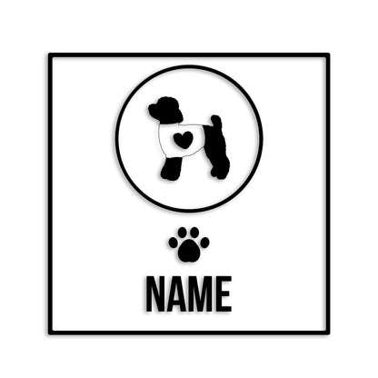 トイプードル 文字入れ可能 ペット 犬 カッティング ステッカー (st-151-55)