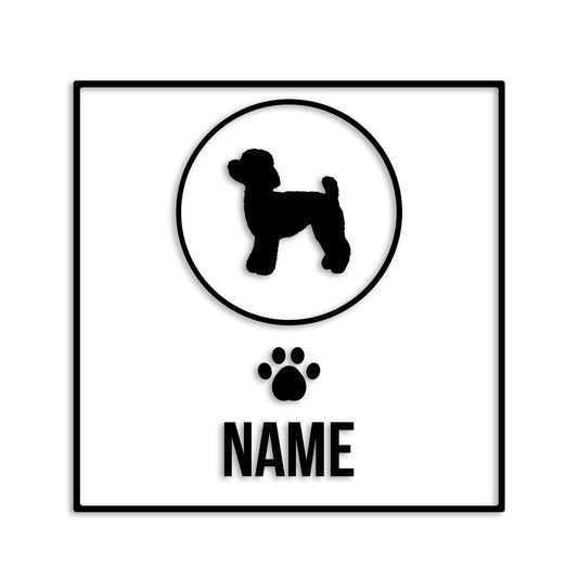 トイプードル 文字入れ可能 ペット 犬 カッティング ステッカー (st-151-56)