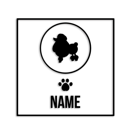 トイプードル 文字入れ可能 ペット 犬 カッティング ステッカー (st-151-57)