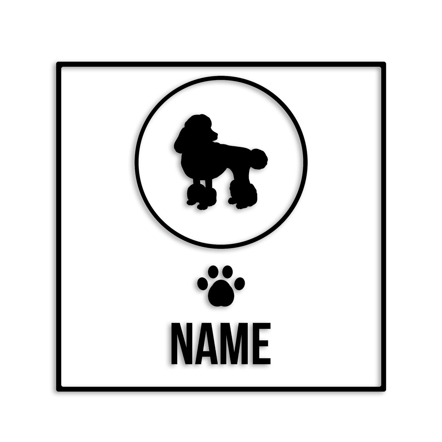 トイプードル 文字入れ可能 ペット 犬 カッティング ステッカー (st-151-59)