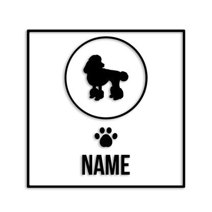 トイプードル 文字入れ可能 ペット 犬 カッティング ステッカー (st-151-59)