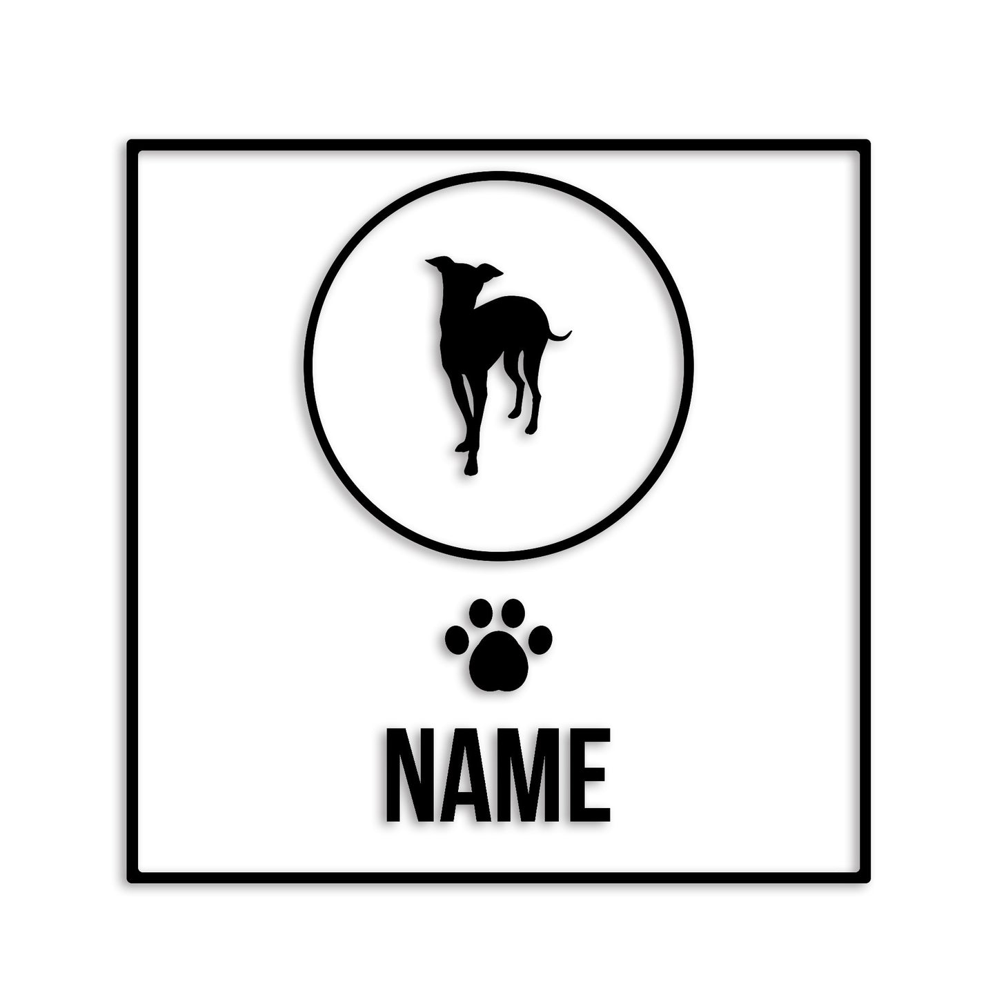 イタリアングレーハウンド 文字入れ可能 ペット 犬 カッティング ステッカー (st-151-6)