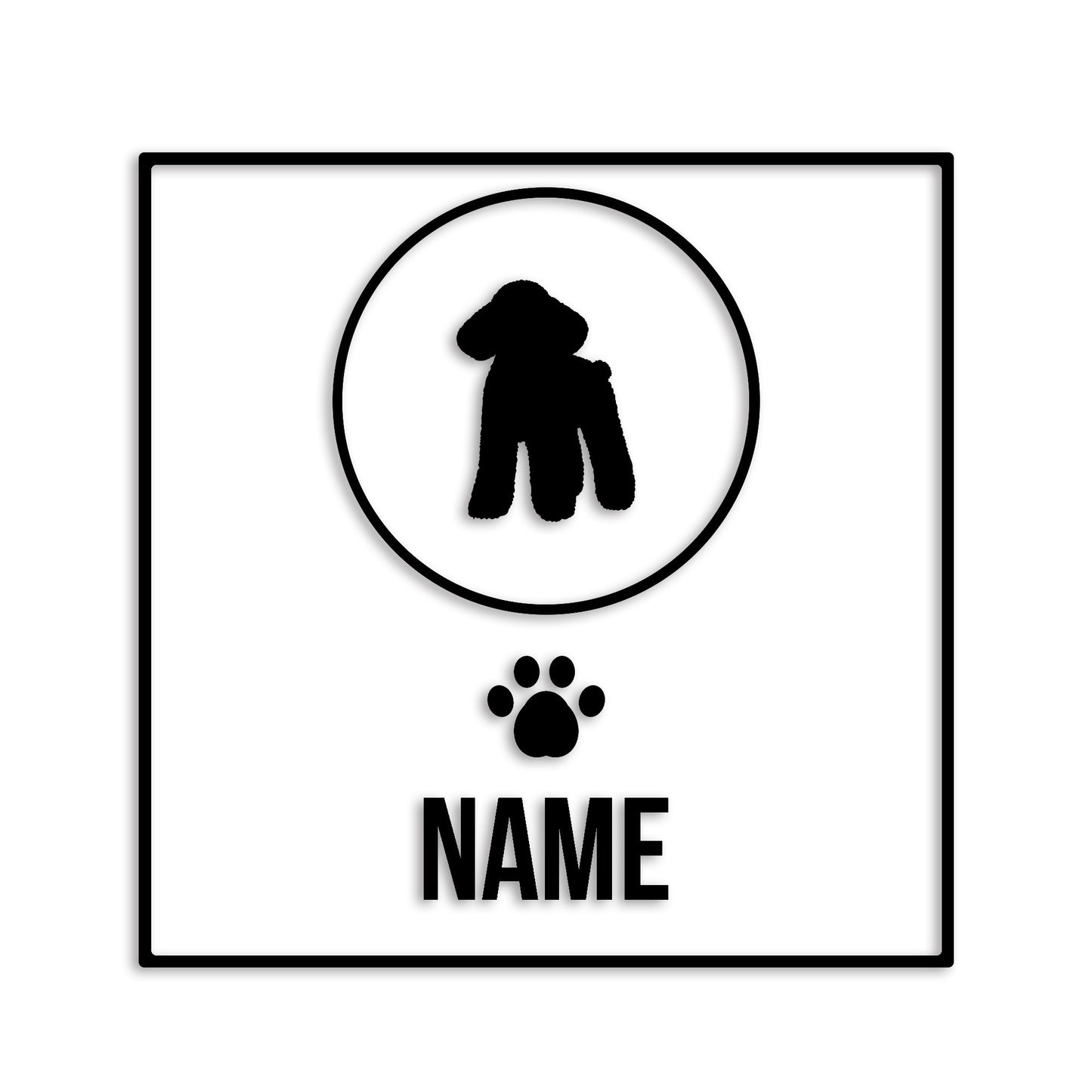 トイプードル 文字入れ可能 ペット 犬 カッティング ステッカー (st-151-60)