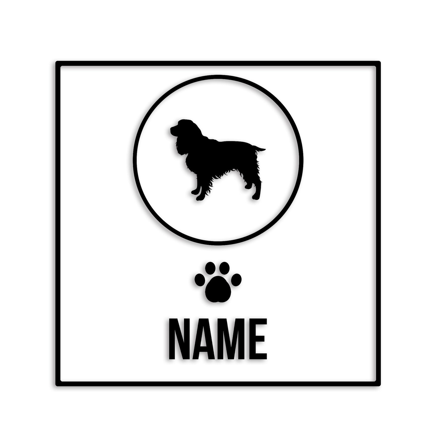 イングリッシュスプリンガ 文字入れ可能 ペット 犬 カッティング ステッカー (st-151-7)