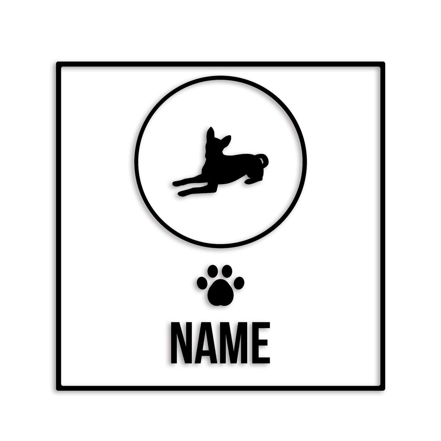 バセンジー 文字入れ可能 ペット 犬 カッティング ステッカー (st-151-70)