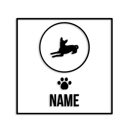 バセンジー 文字入れ可能 ペット 犬 カッティング ステッカー (st-151-70)