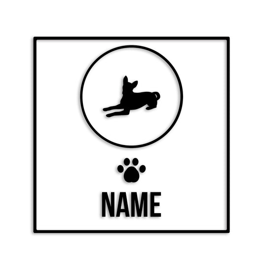 バセンジー 文字入れ可能 ペット 犬 カッティング ステッカー (st-151-70)