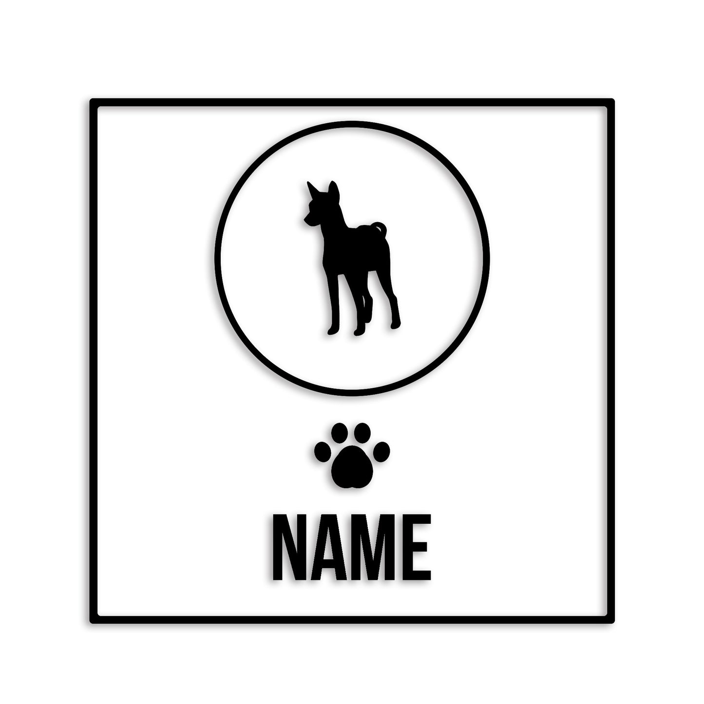 バセンジー 文字入れ可能 ペット 犬 カッティング ステッカー (st-151-72)