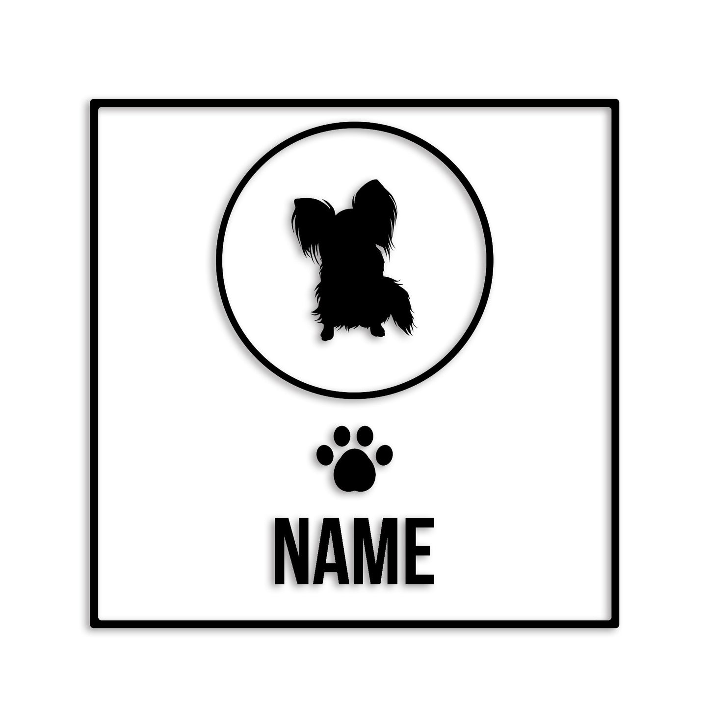 パピヨン 文字入れ可能 ペット 犬 カッティング ステッカー (st-151-73)