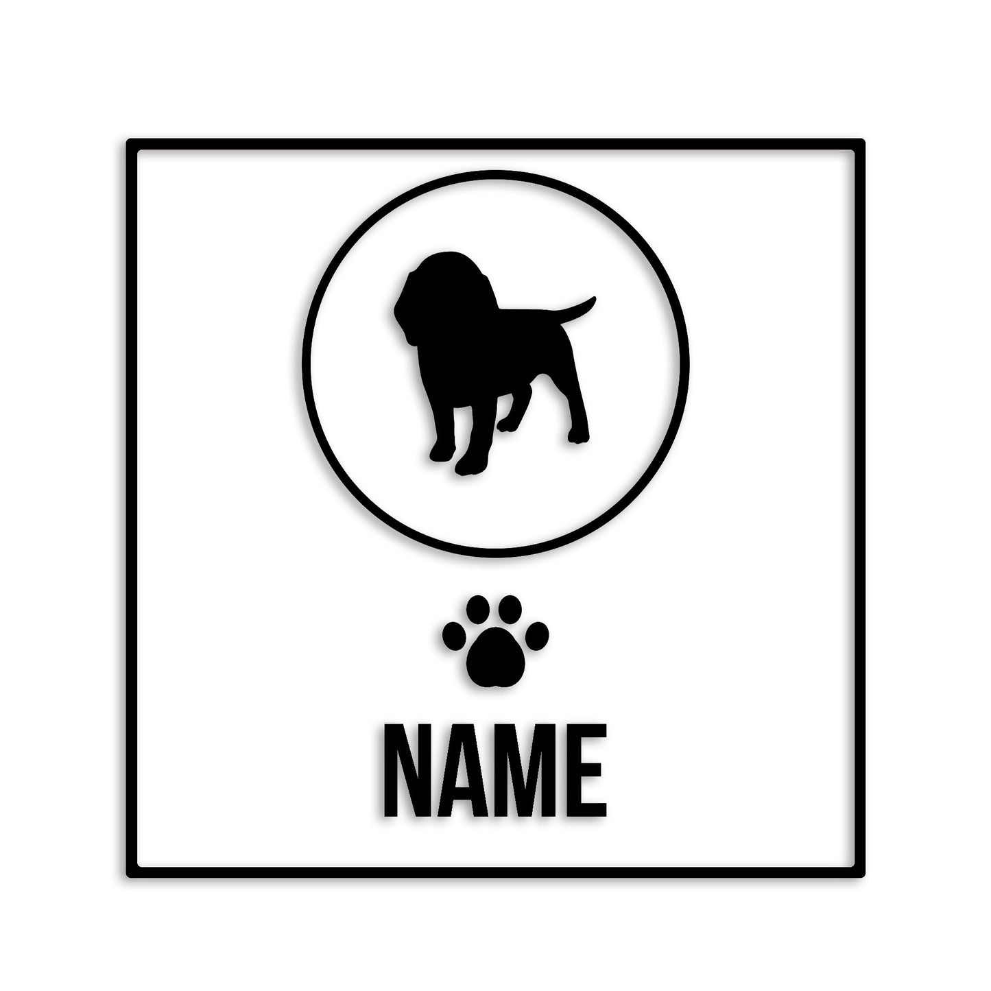 ビーグル 文字入れ可能 ペット 犬 カッティング ステッカー (st-151-77)