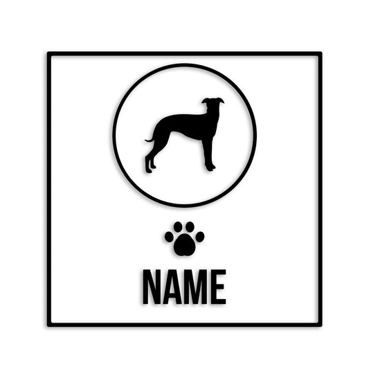 ウィペット 文字入れ可能 ペット 犬 カッティング ステッカー (st-151-8)