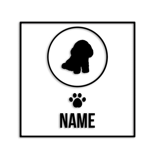 ビションフリーゼ 文字入れ可能 ペット 犬 カッティング ステッカー (st-151-82)