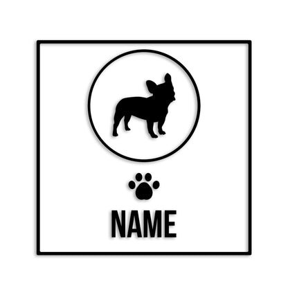 フレンチブルドッグ 文字入れ可能 ペット 犬 カッティング ステッカー (st-151-89)