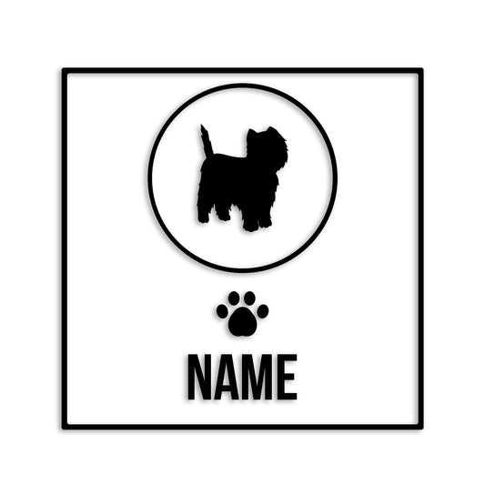 ウエストハイランドテリア 文字入れ可能 ペット 犬 カッティング ステッカー (st-151-9)