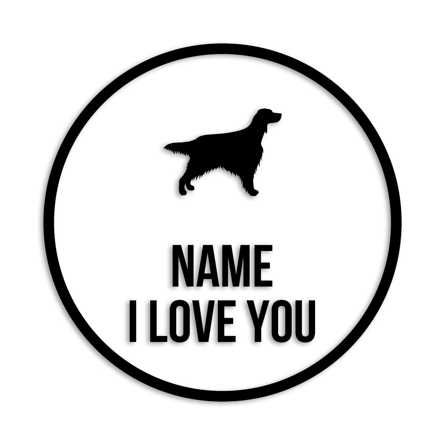 アイリッシュセッター 文字入れ可能 ペット 犬 カッティング ステッカー (st-152-1)