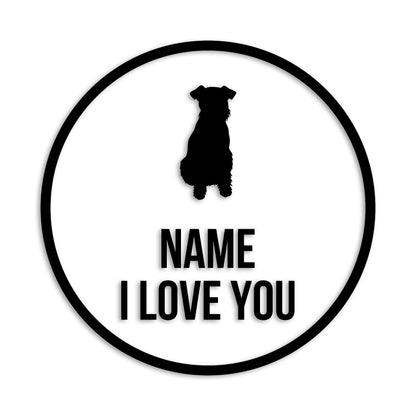 ウェルシュテリア 文字入れ可能 ペット 犬 カッティング ステッカー (st-152-12)