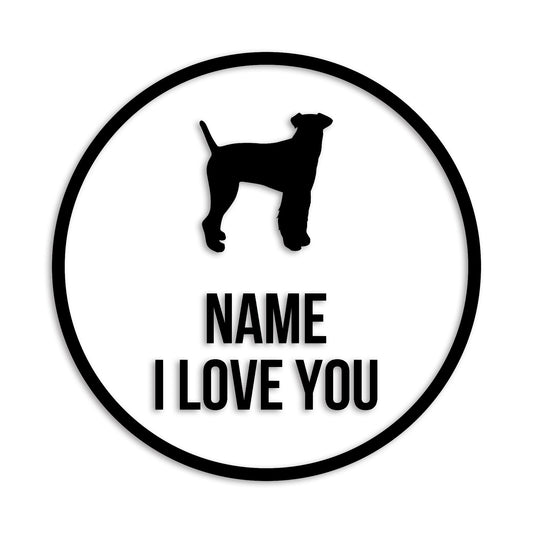 エアデール 文字入れ可能 ペット 犬 カッティング ステッカー (st-152-14)