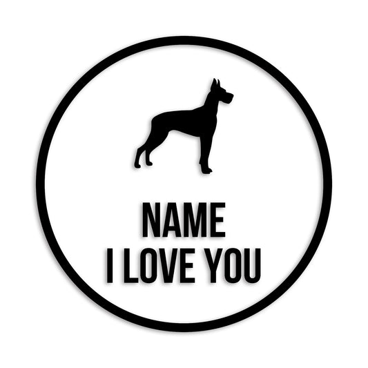 グレートデン 文字入れ可能 カッティングステッカー st-152-19