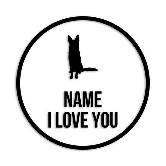 ジャーマンシェパード 文字入れ可能 カッティングステッカー st-152-30