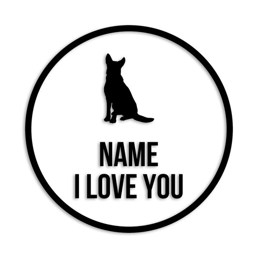 ジャーマンシェパード 文字入れ可能 カッティングステッカー st-152-31