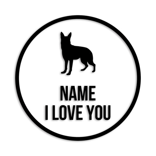 ジャーマンシェパード 文字入れ可能 カッティングステッカー st-152-32