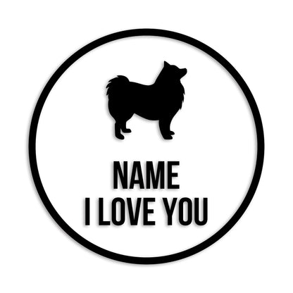 スピッツ 文字入れ可能 ペット 犬 カッティング ステッカー (st-152-37)