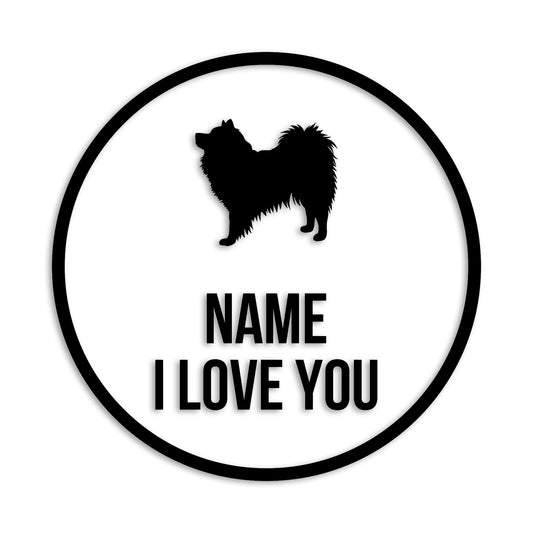 スピッツ 文字入れ可能 ペット 犬 カッティング ステッカー (st-152-38)