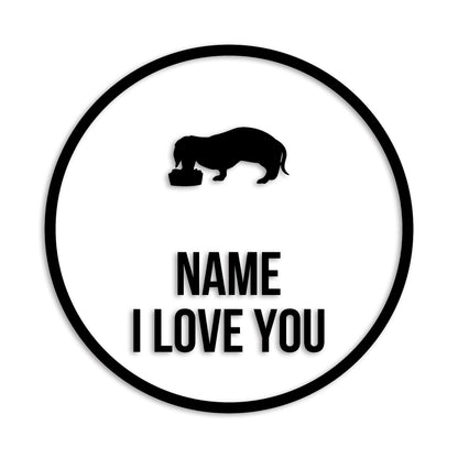 ダックスフンド 文字入れ可能 ペット 犬 カッティング ステッカー (st-152-44)