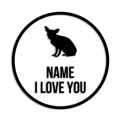 チワワ 文字入れ可能 ペット 犬 カッティング ステッカー (st-152-51)