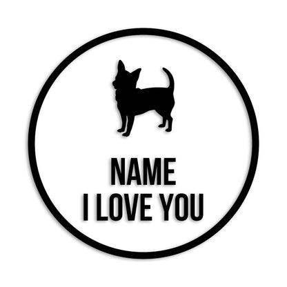 チワワ 文字入れ可能 ペット 犬 カッティング ステッカー (st-152-53)