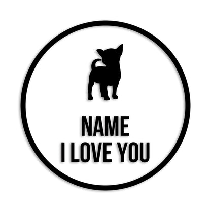 チワワ 文字入れ可能 ペット 犬 カッティング ステッカー (st-152-54)