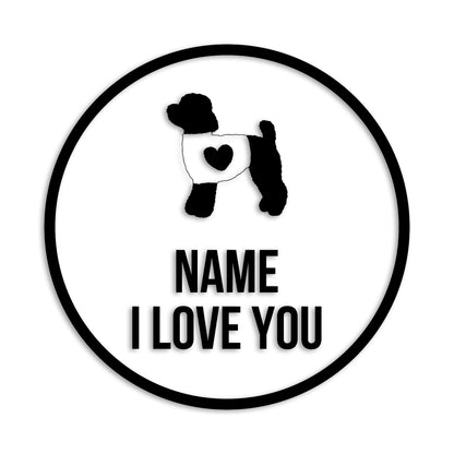 トイプードル 文字入れ可能 ペット 犬 カッティング ステッカー (st-152-55)