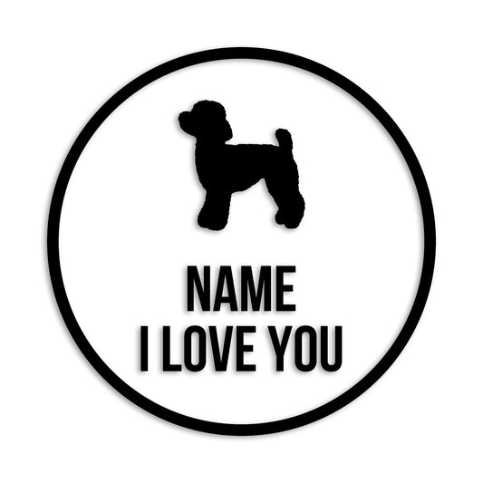 トイプードル 文字入れ可能 ペット 犬 カッティング ステッカー (st-152-56)