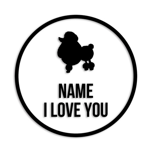 トイプードル 文字入れ可能 ペット 犬 カッティング ステッカー (st-152-57)