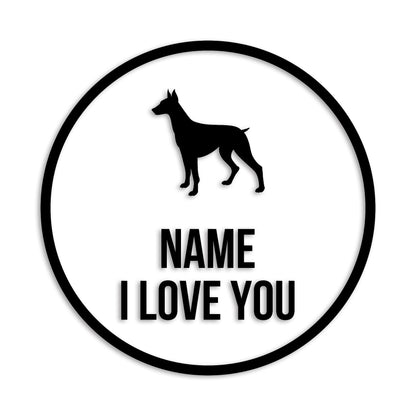 ドーベルマン 文字入れ可能 ペット 犬 カッティング ステッカー (st-152-61)