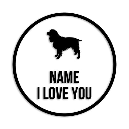 イングリッシュスプリンガ 文字入れ可能 ペット 犬 カッティング ステッカー (st-152-7)