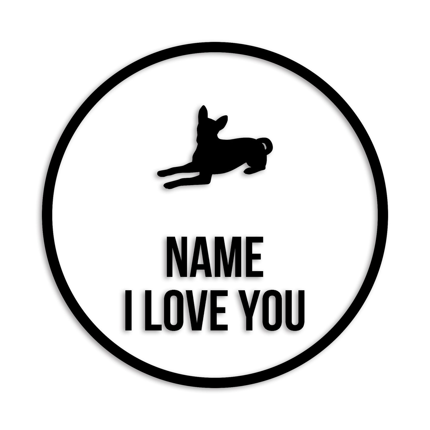 バセンジー 文字入れ可能 ペット 犬 カッティング ステッカー (st-152-70)