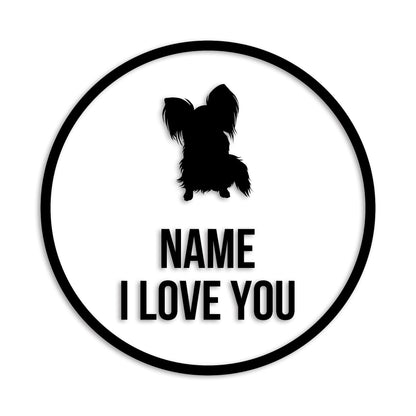 パピヨン 文字入れ可能 ペット 犬 カッティング ステッカー (st-152-73)