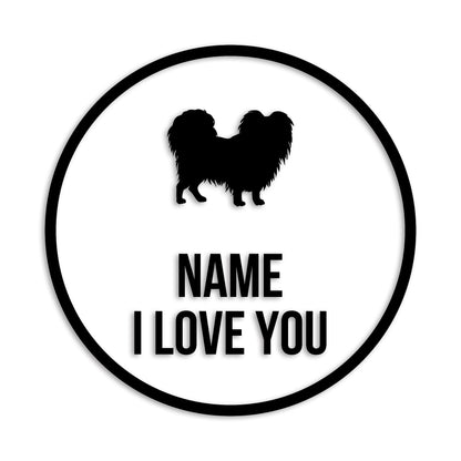 パピヨン 文字入れ可能 ペット 犬 カッティング ステッカー (st-152-74)