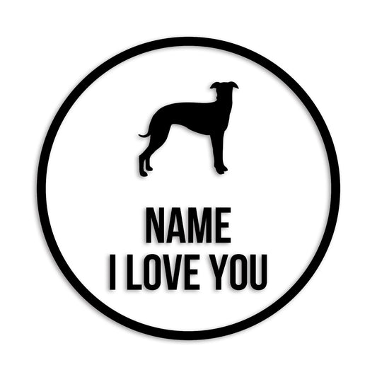 ウィペット 文字入れ可能 ペット 犬 カッティング ステッカー (st-152-8)