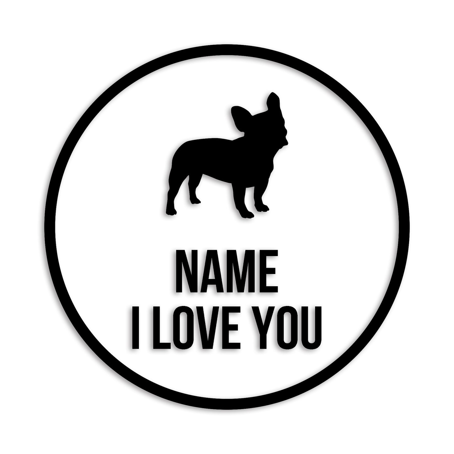 フレンチブルドッグ 文字入れ可能 ペット 犬 カッティング ステッカー (st-152-89)