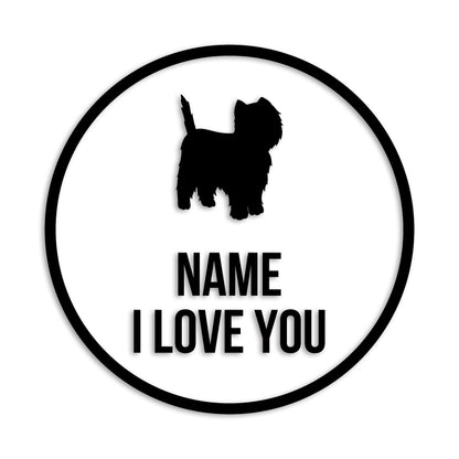 ウエストハイランドテリア 文字入れ可能 ペット 犬 カッティング ステッカー (st-152-9)