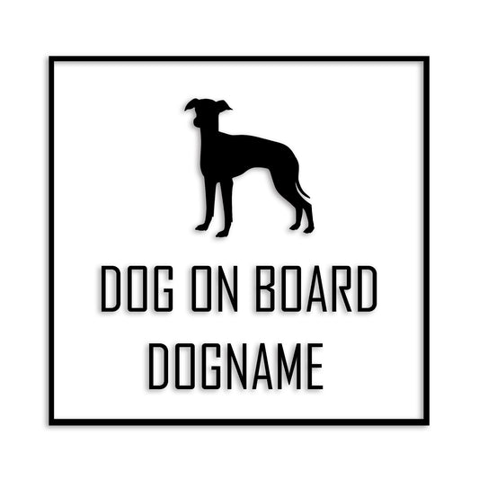 イタリアングレーハウンド 文字入れ可能 ペット 犬 カッティング ステッカー (st-19-05)