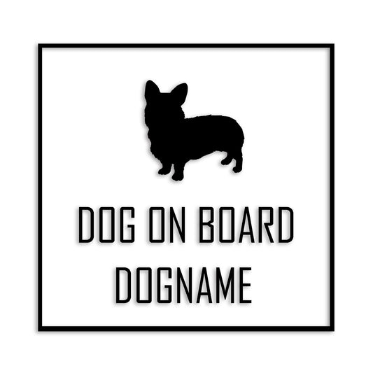 ウェルシュコーギー 文字入れ可能 ペット 犬 カッティング ステッカー (st-19-10)